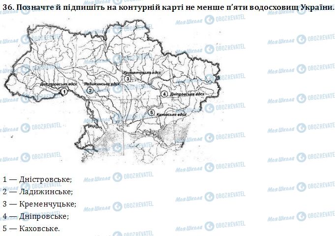 ДПА Географія 9 клас сторінка  36