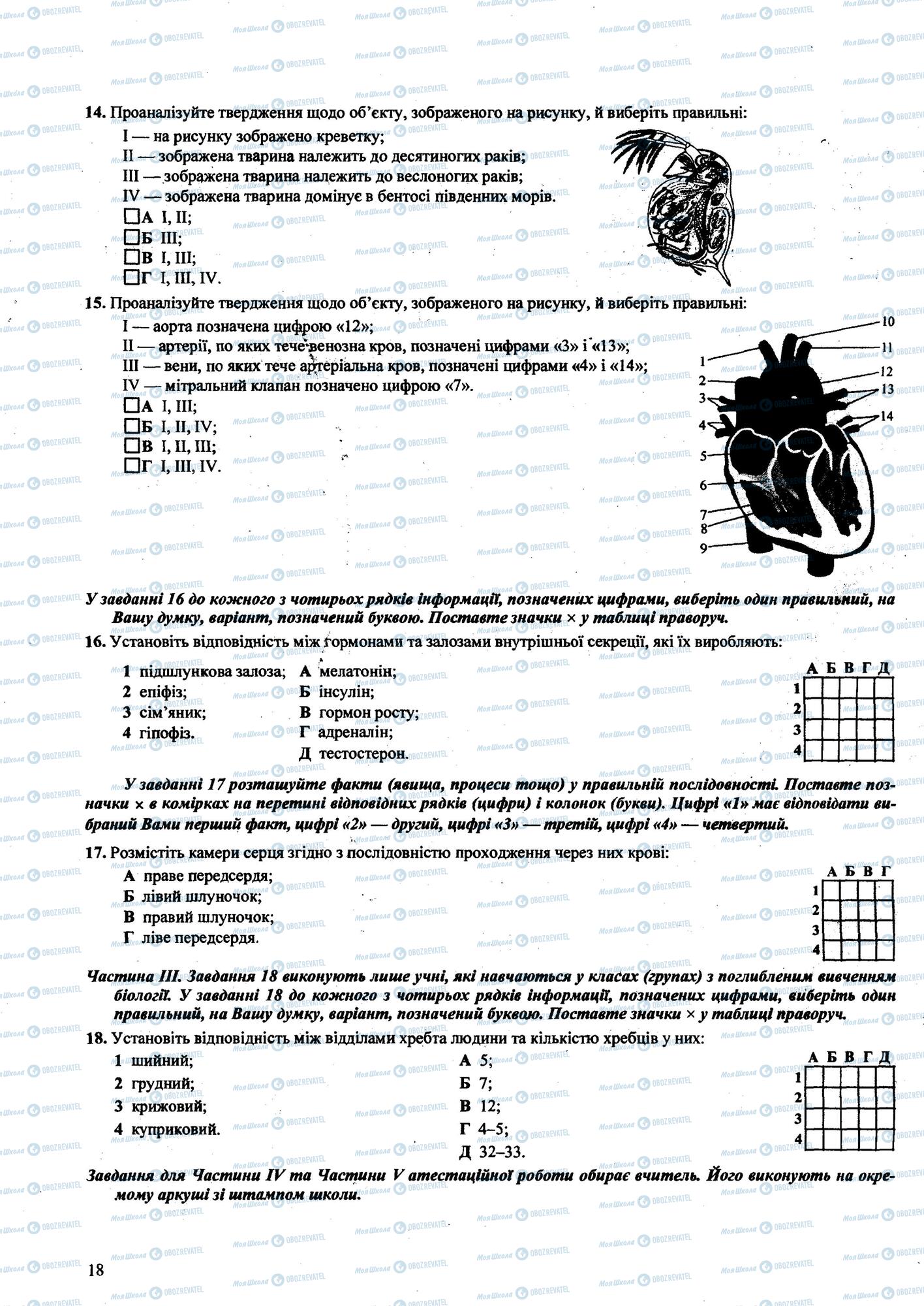 ДПА Біологія 9 клас сторінка  2