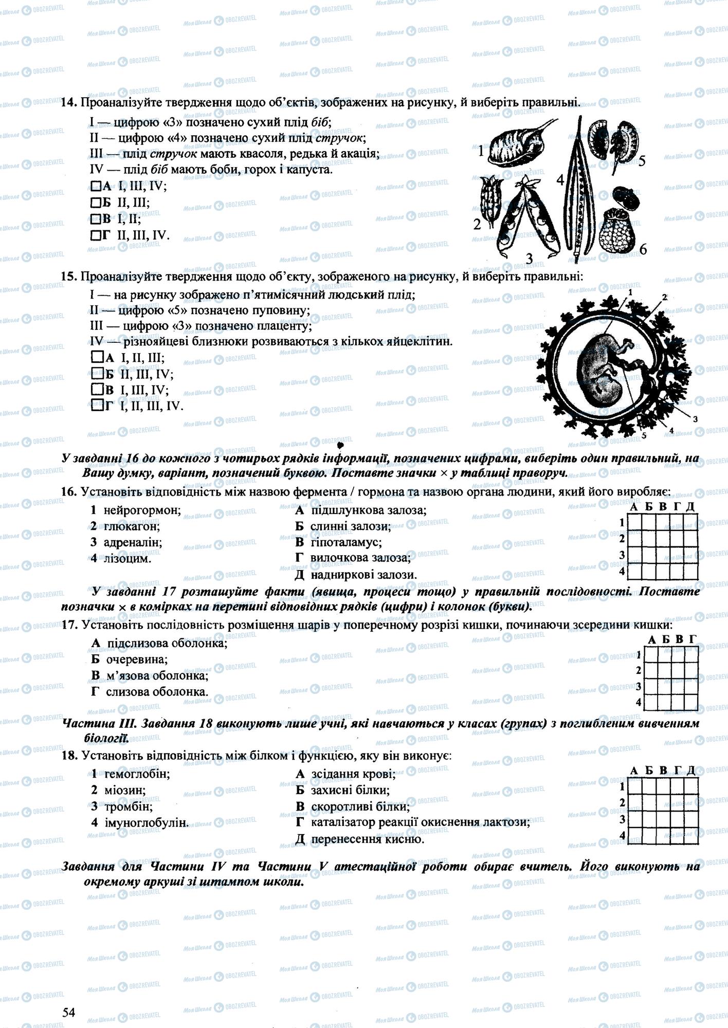 ДПА Біологія 9 клас сторінка  2