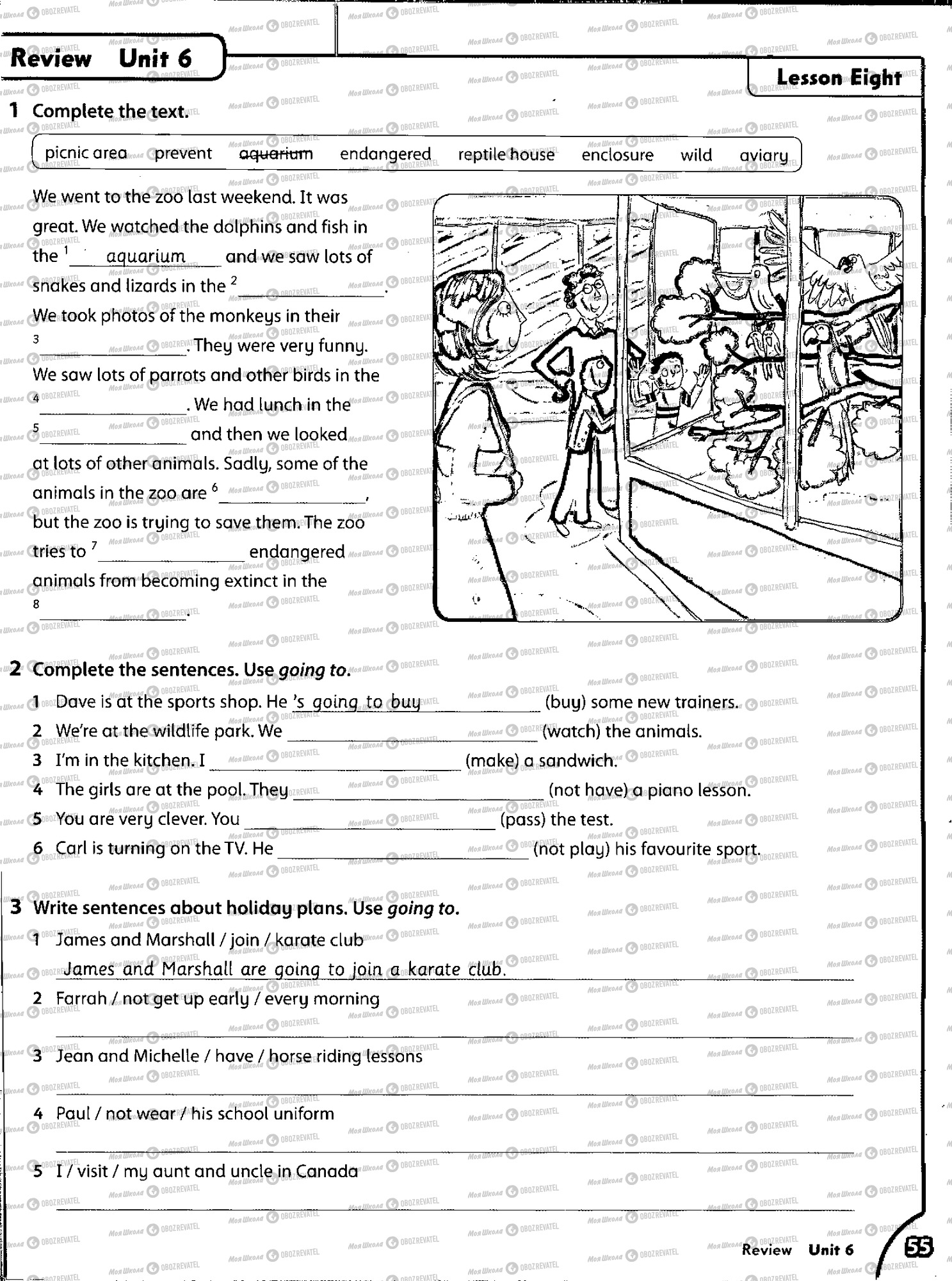Підручники Англійська мова 5 клас сторінка 55