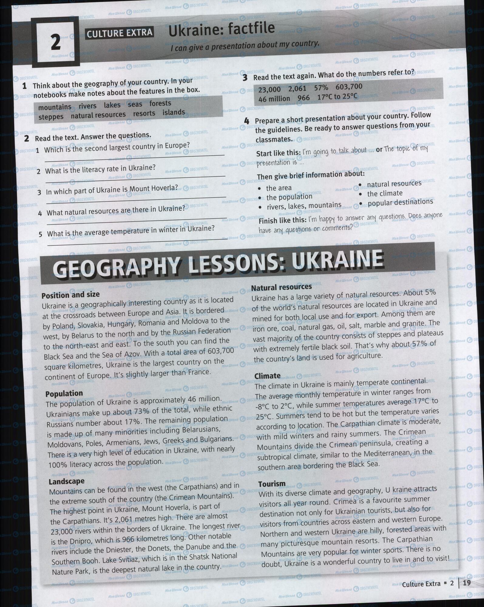 Підручники Англійська мова 5 клас сторінка 19