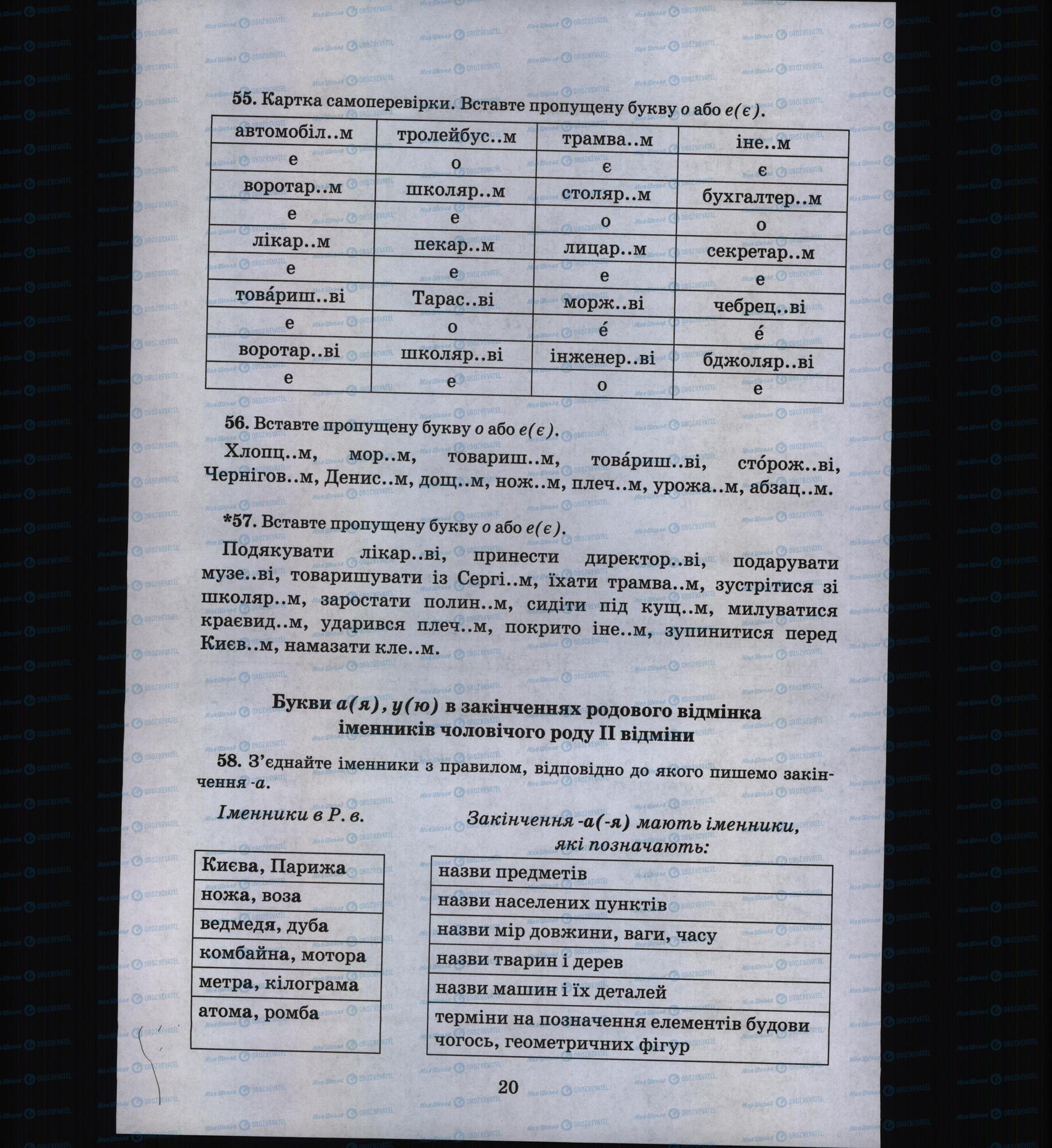 Учебники Укр мова 6 класс страница 20