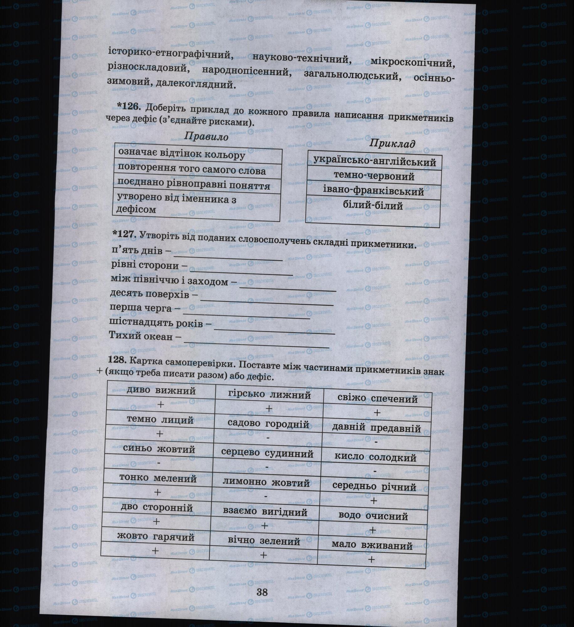 Учебники Укр мова 6 класс страница 38