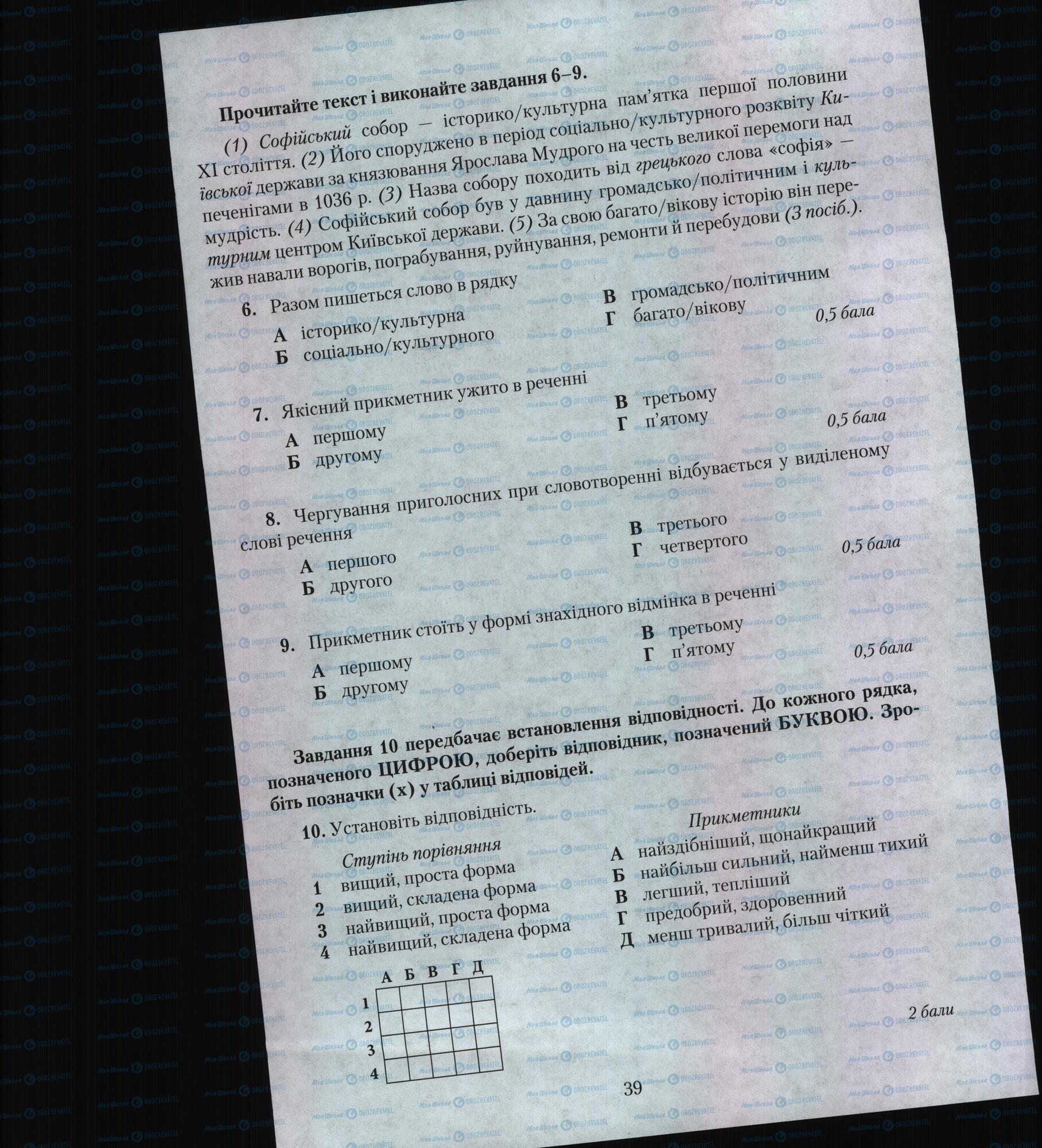 Підручники Українська мова 6 клас сторінка 39