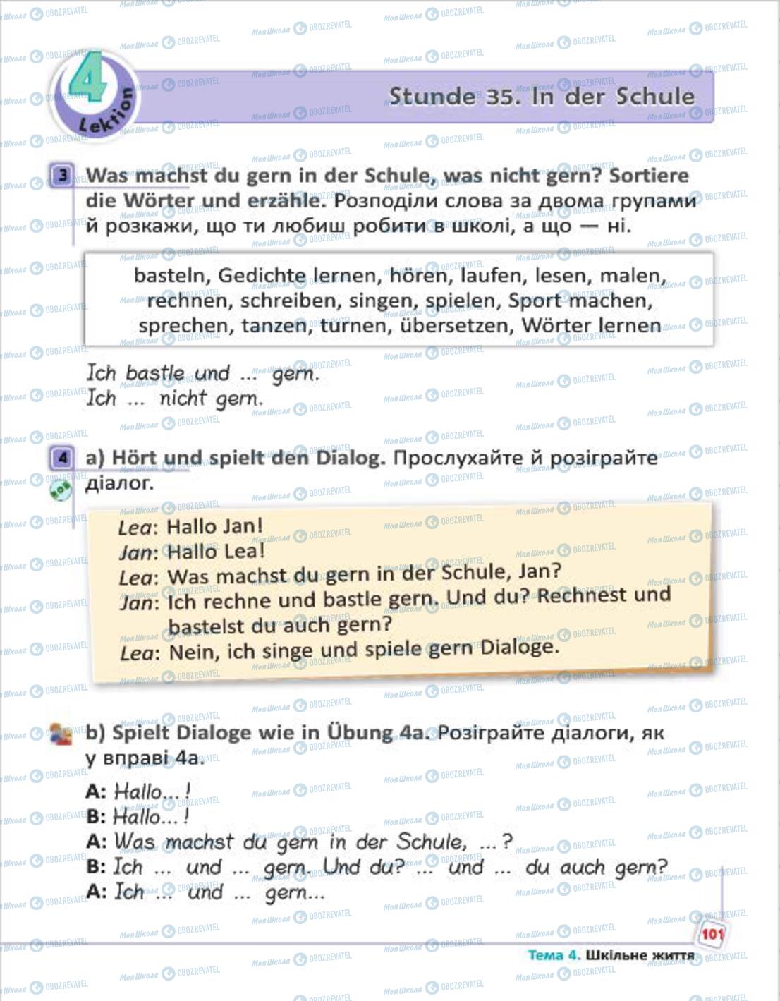 Підручники Німецька мова 4 клас сторінка 101