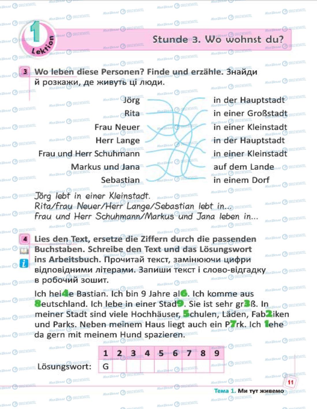 Учебники Немецкий язык 4 класс страница 11