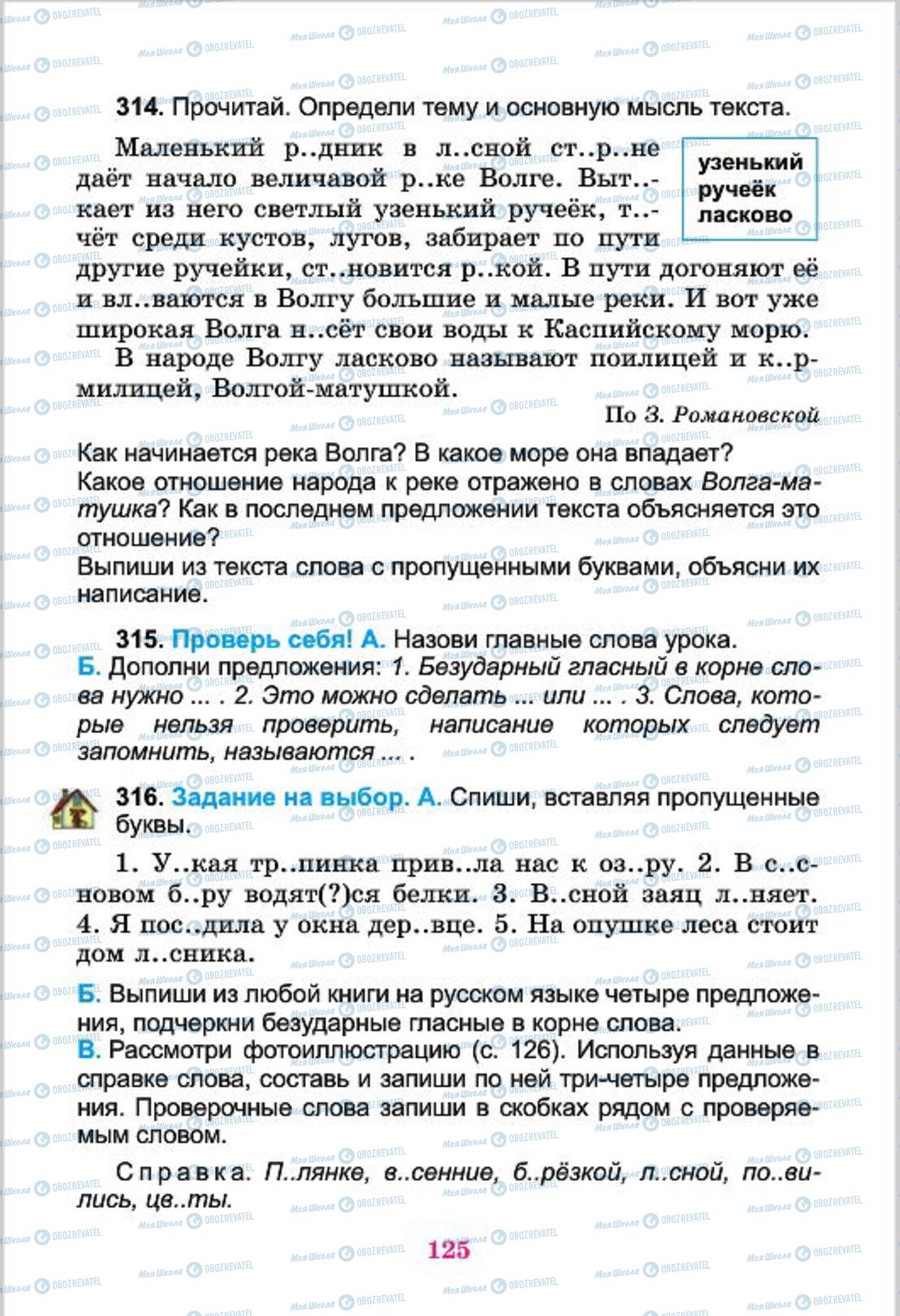 Учебники Русский язык 4 класс страница 125
