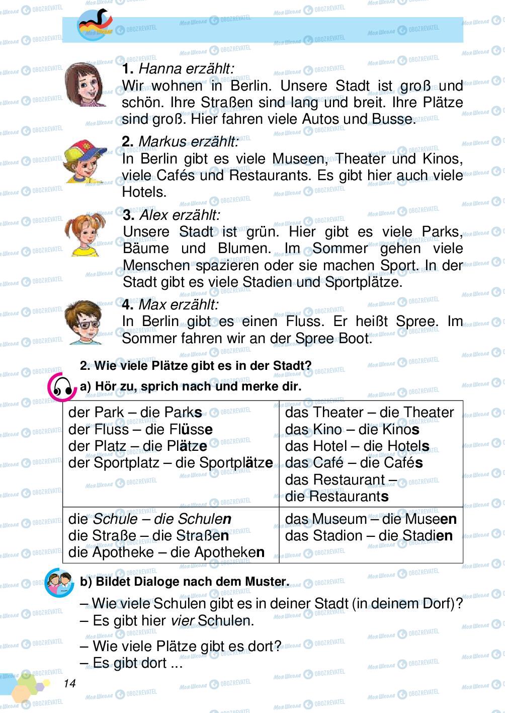 Підручники Німецька мова 4 клас сторінка 14