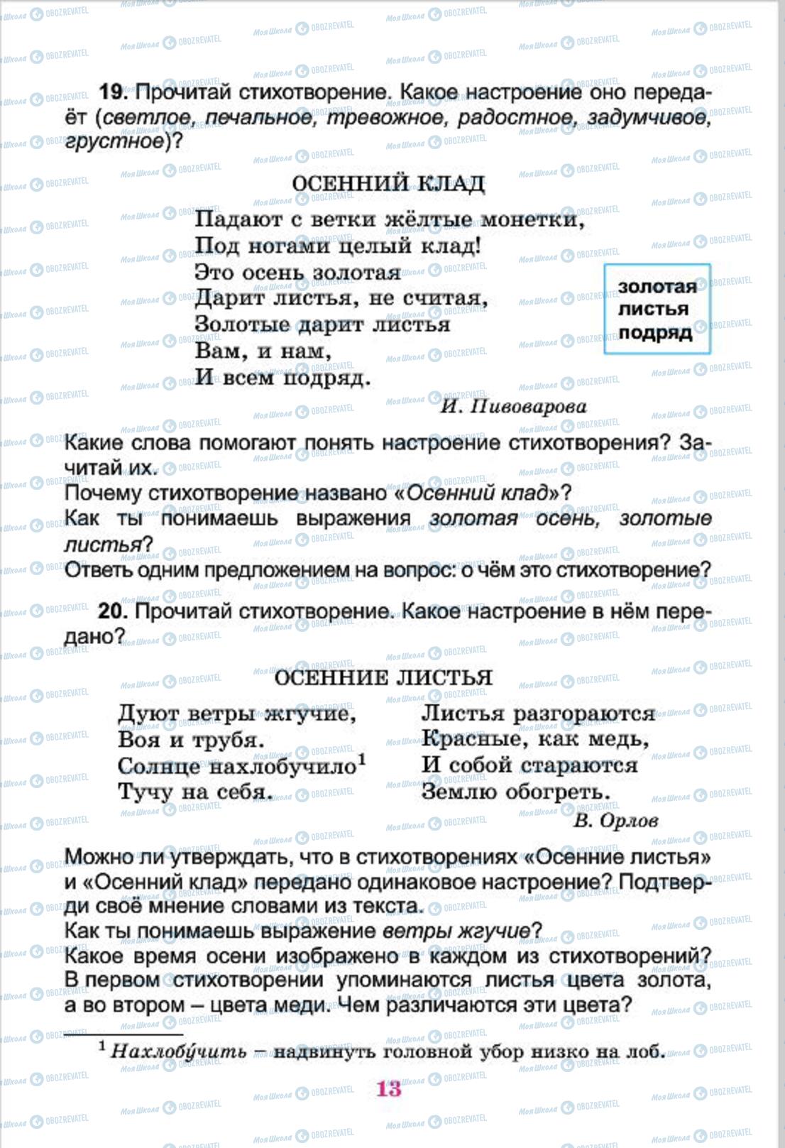 Учебники Русский язык 4 класс страница  13