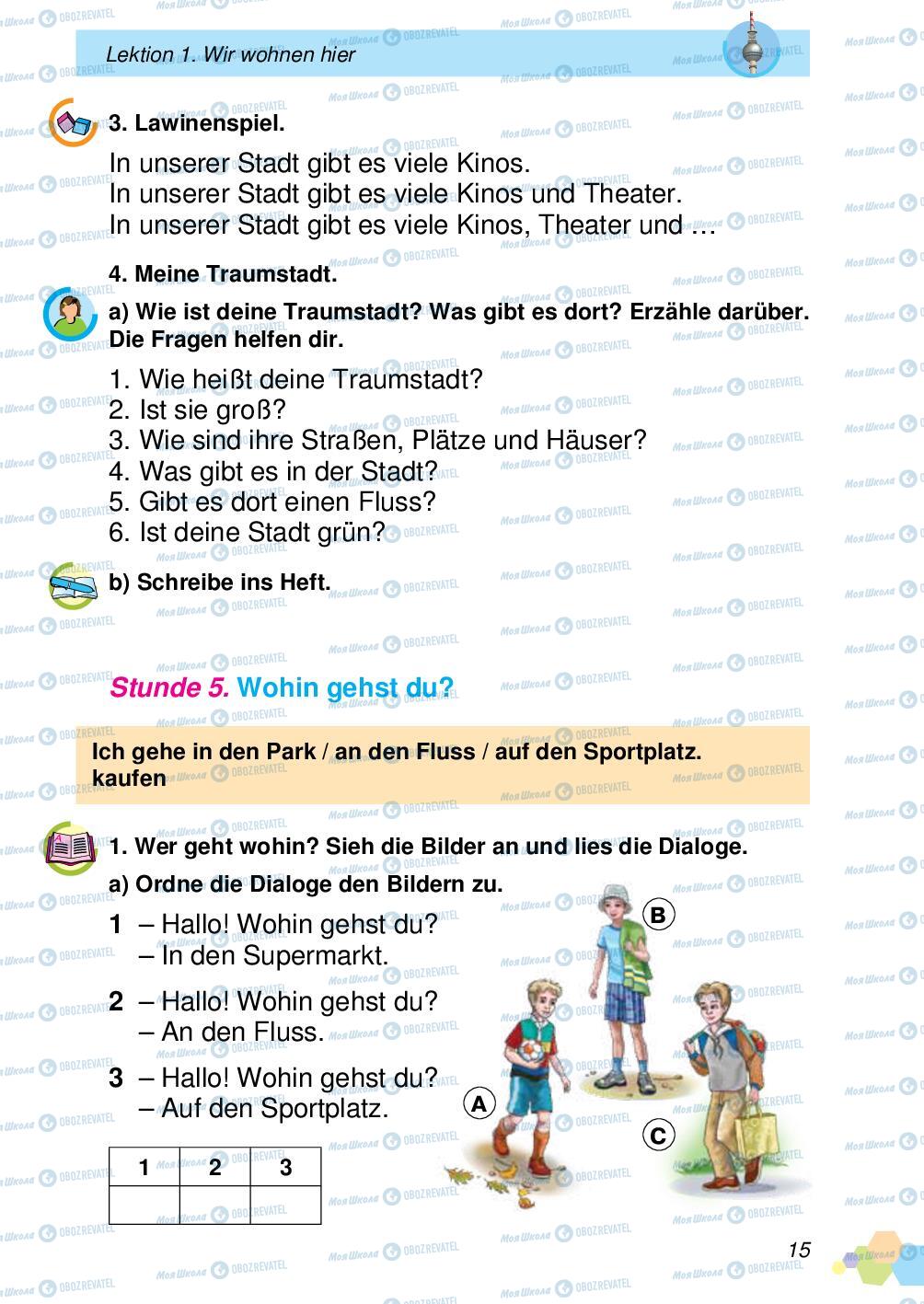 Підручники Німецька мова 4 клас сторінка 15