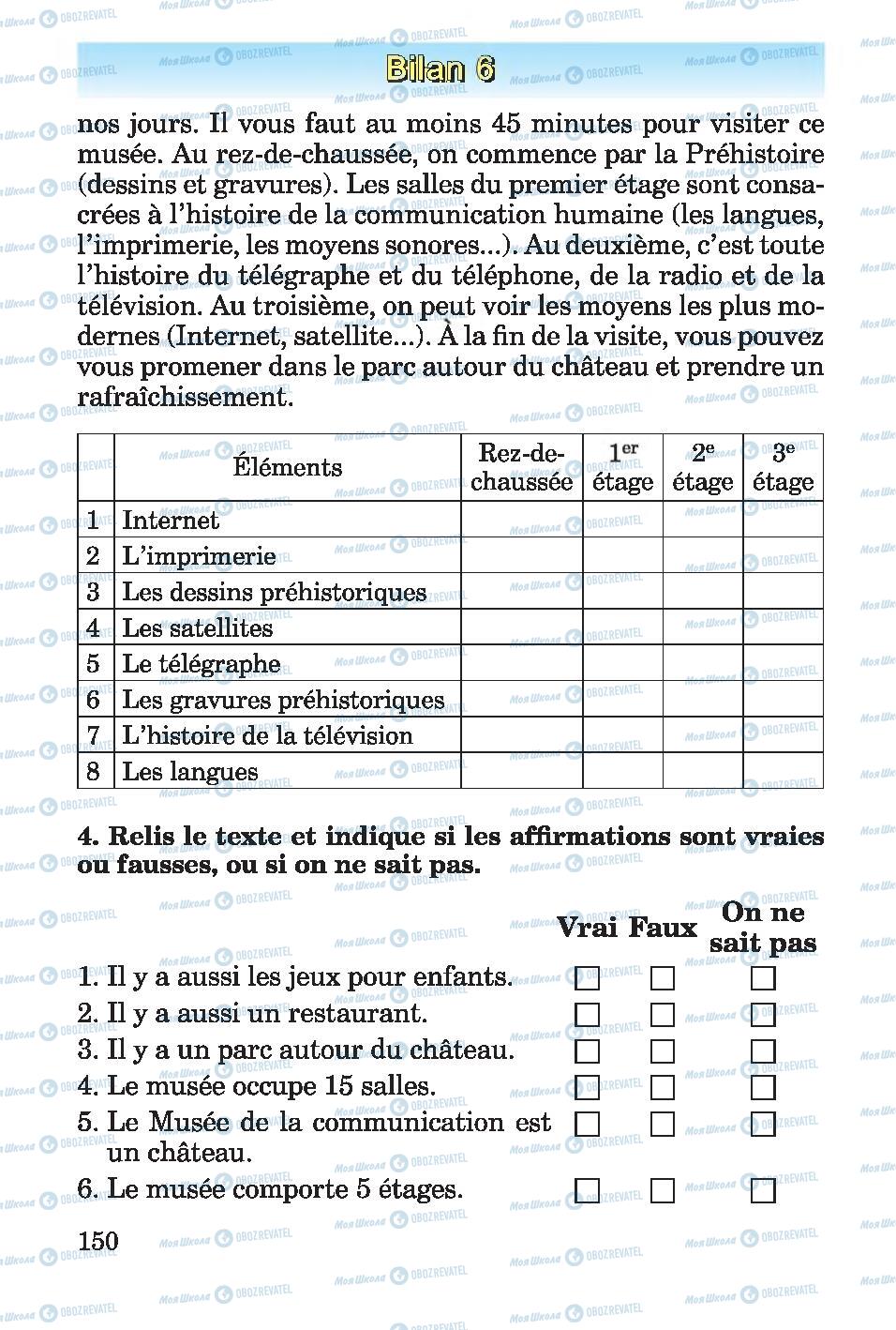 Підручники Французька мова 4 клас сторінка 150