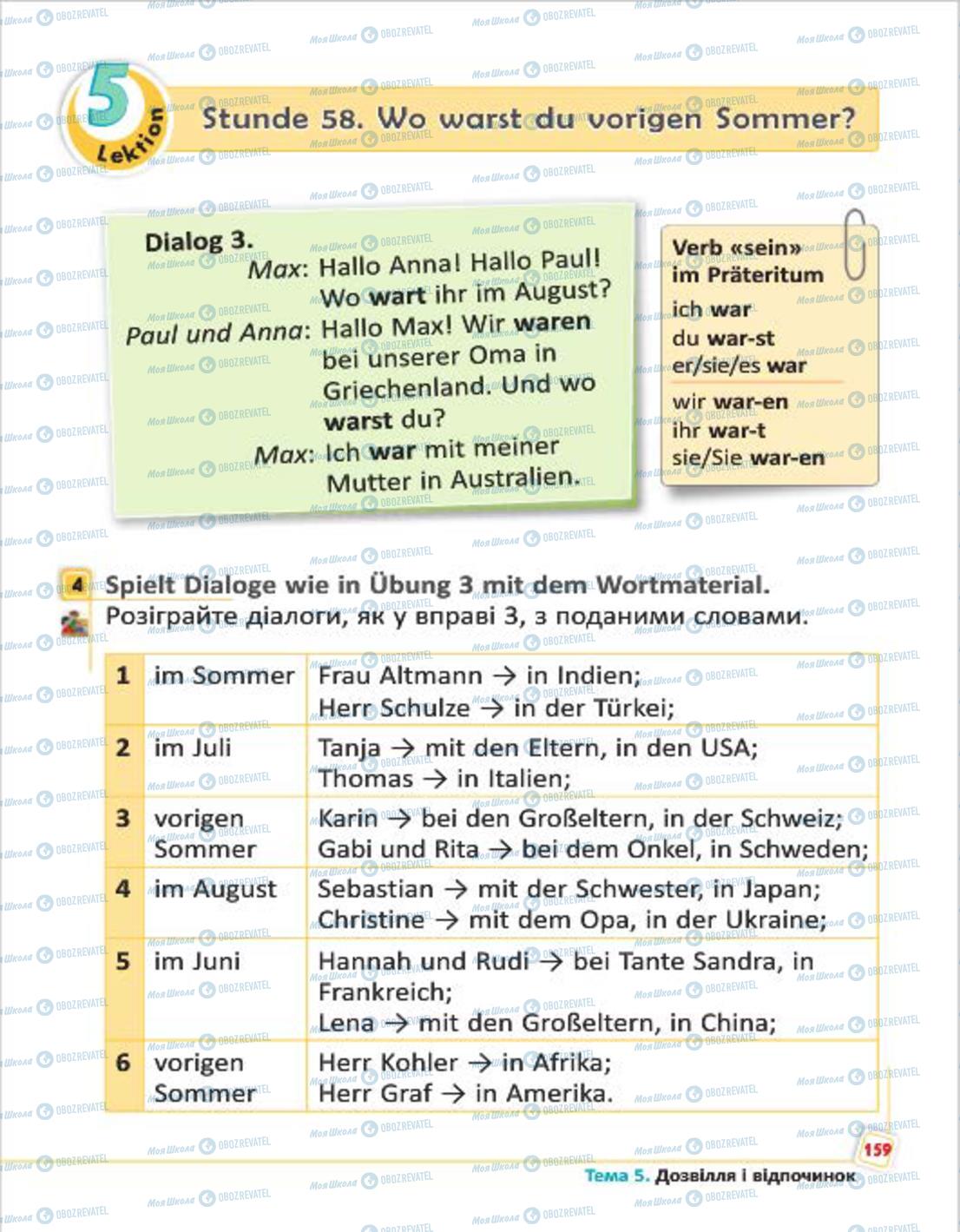 Підручники Німецька мова 4 клас сторінка 159