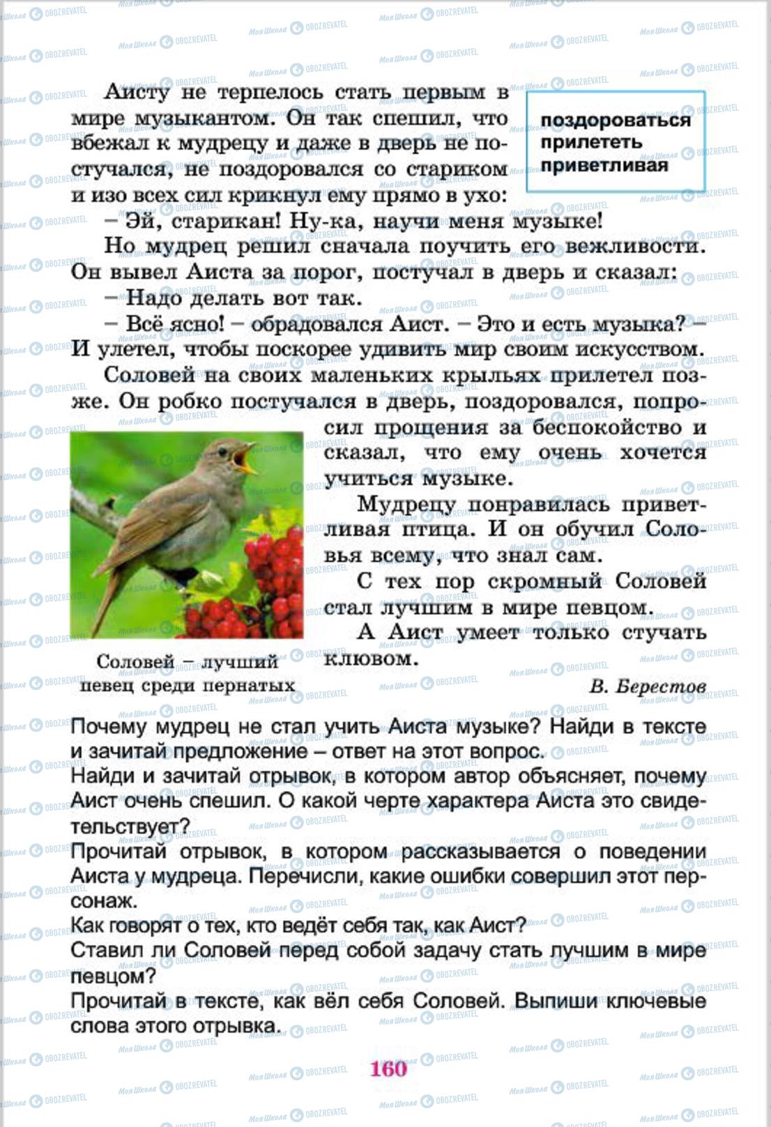 Підручники Російська мова 4 клас сторінка  160