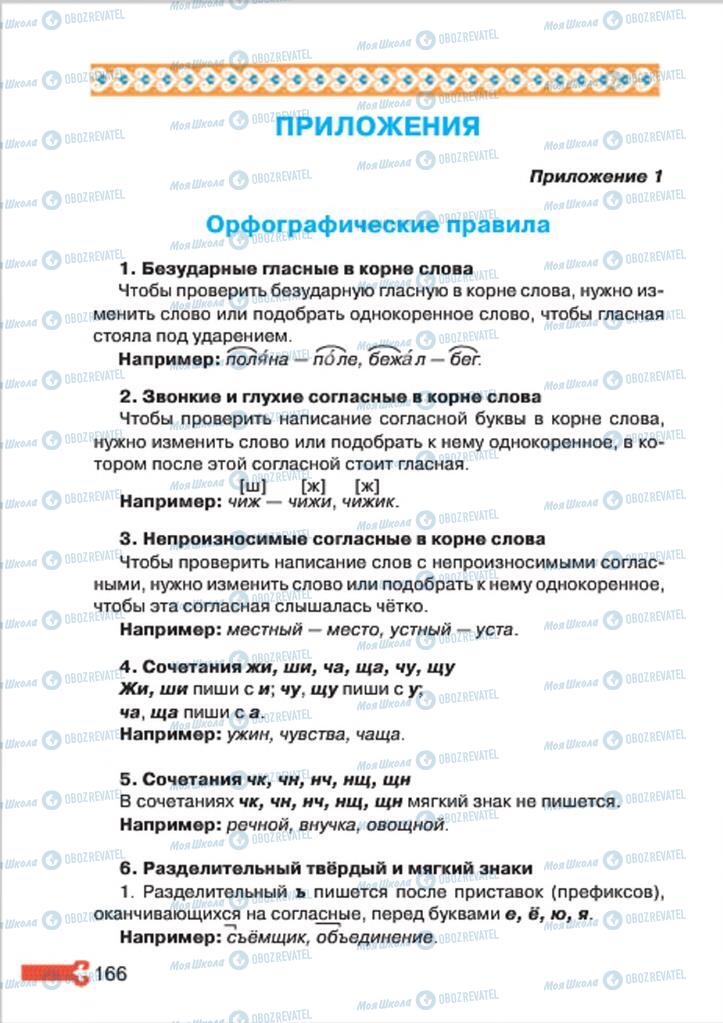 Учебники Русский язык 4 класс страница 166