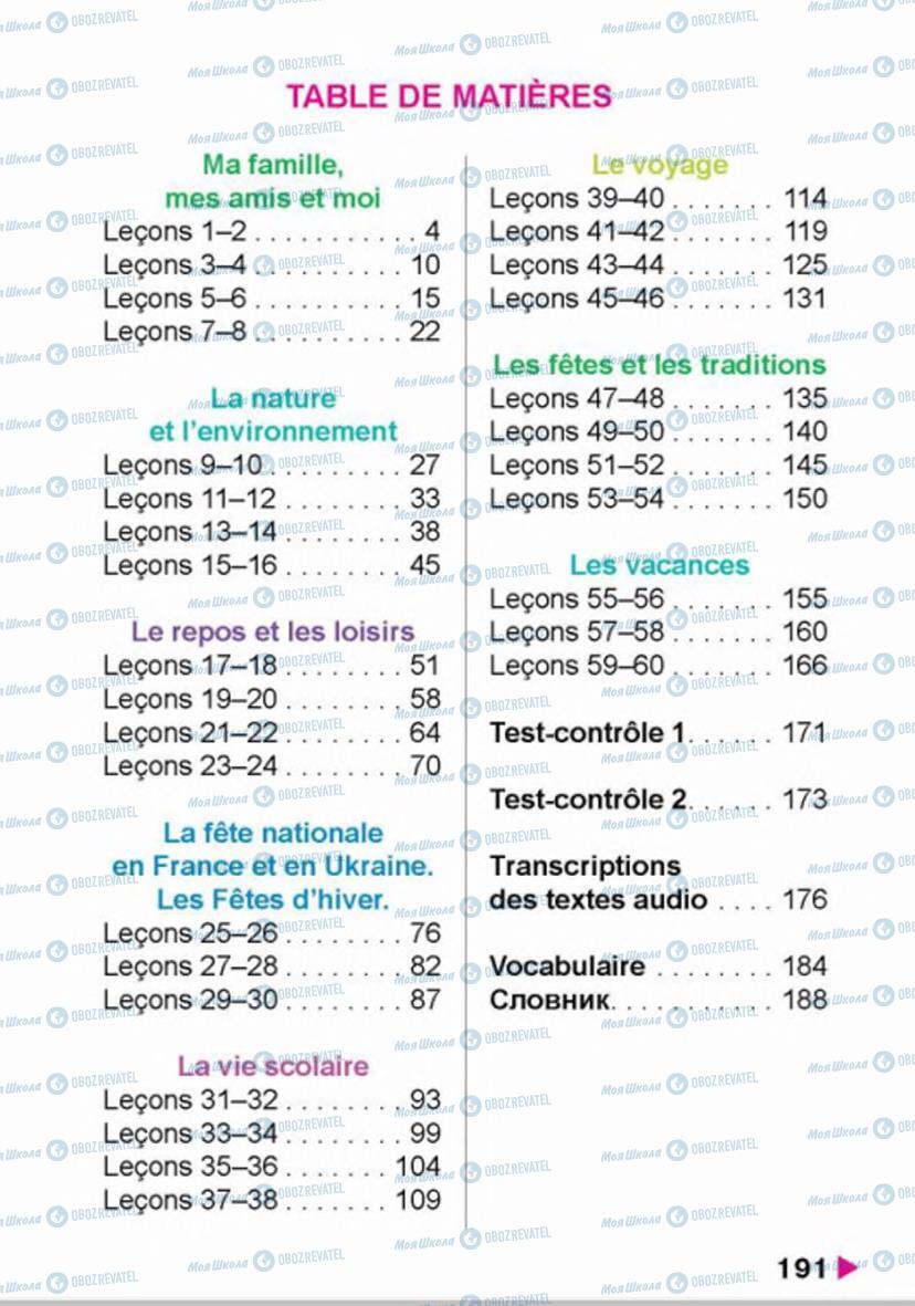 Учебники Французский язык 4 класс страница 191