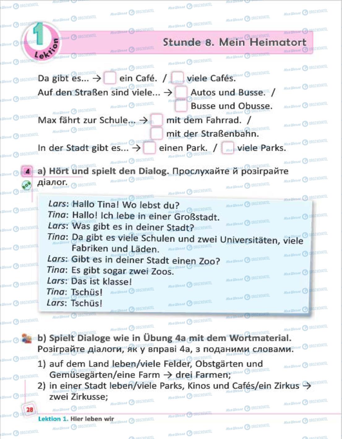 Підручники Німецька мова 4 клас сторінка 28