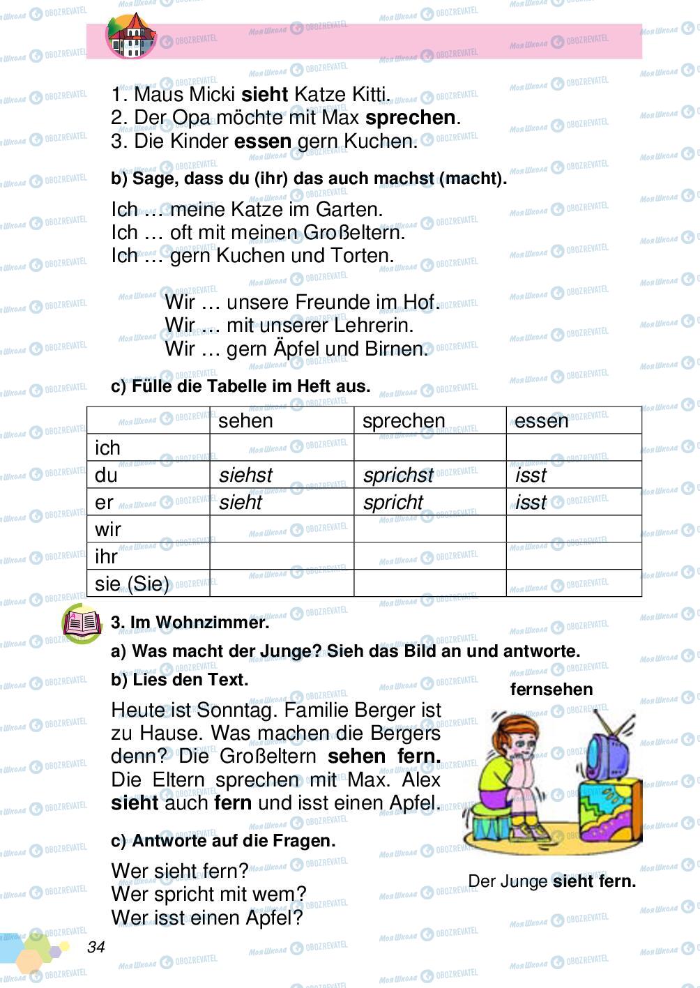 Підручники Німецька мова 4 клас сторінка 34