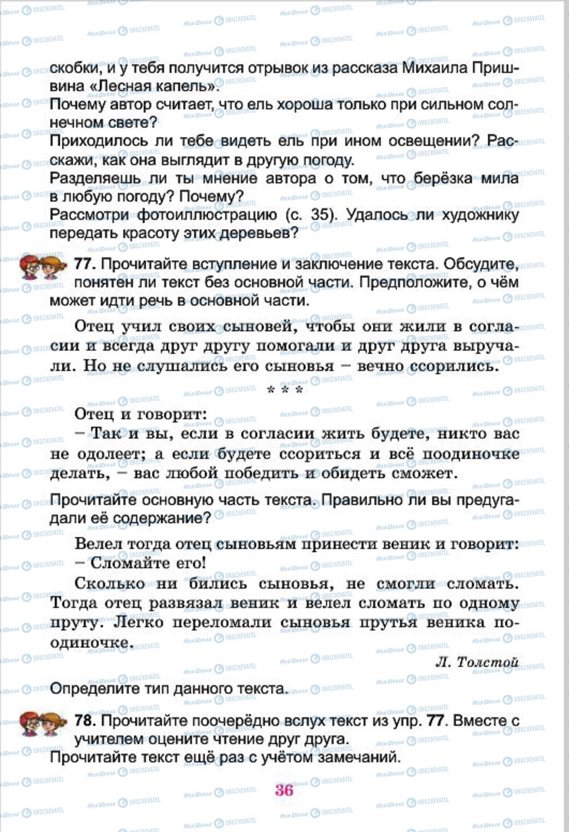 Учебники Русский язык 4 класс страница 36