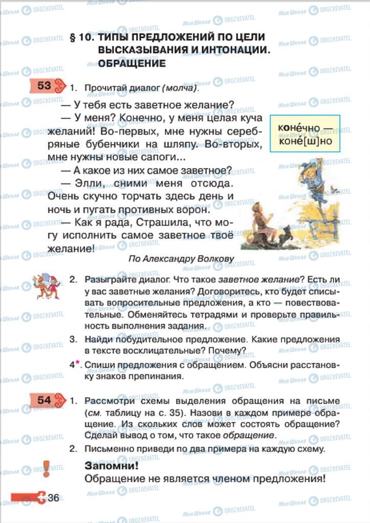 Учебники Русский язык 4 класс страница 36