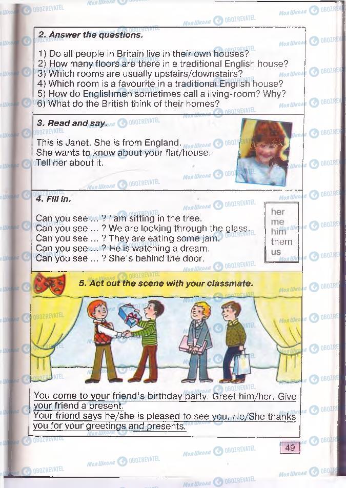 Підручники Англійська мова 4 клас сторінка 49