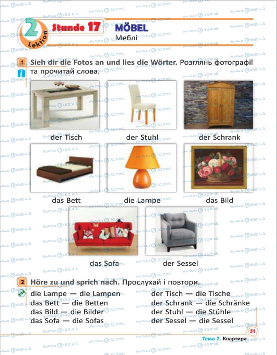 Учебники Немецкий язык 4 класс страница 51