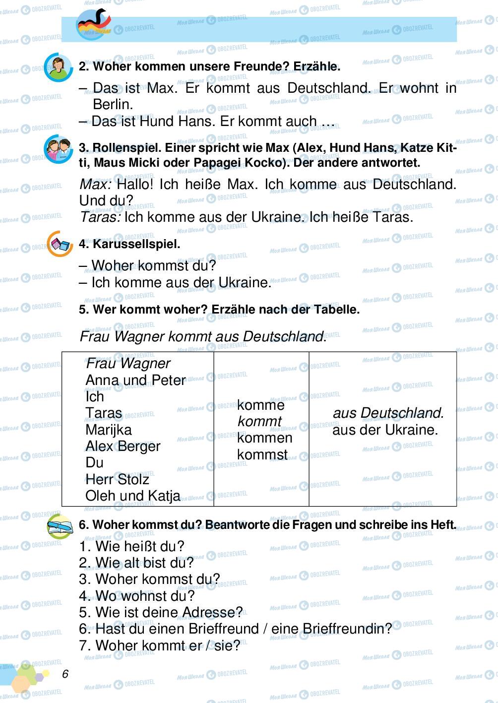Учебники Немецкий язык 4 класс страница 6