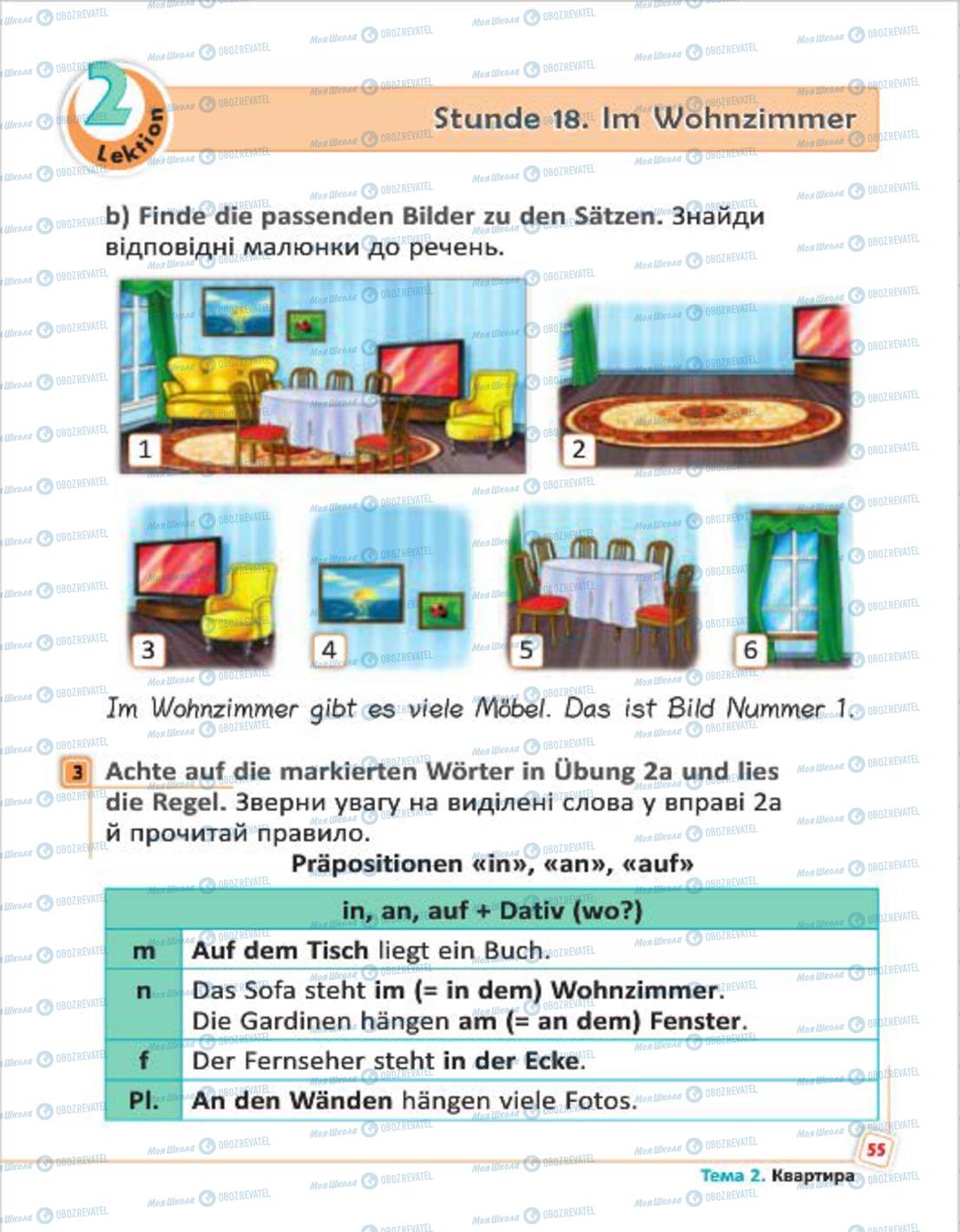 Підручники Німецька мова 4 клас сторінка 55