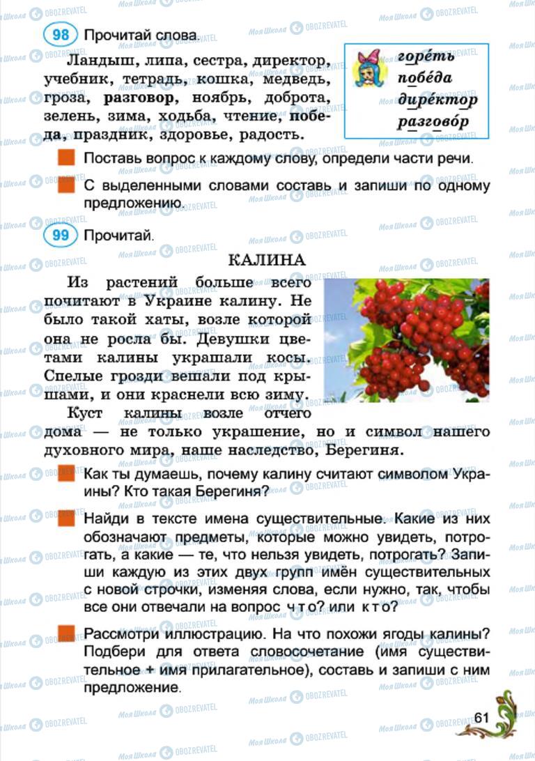 Учебники Русский язык 4 класс страница  61