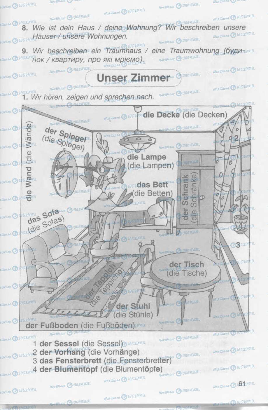 Підручники Німецька мова 4 клас сторінка 61