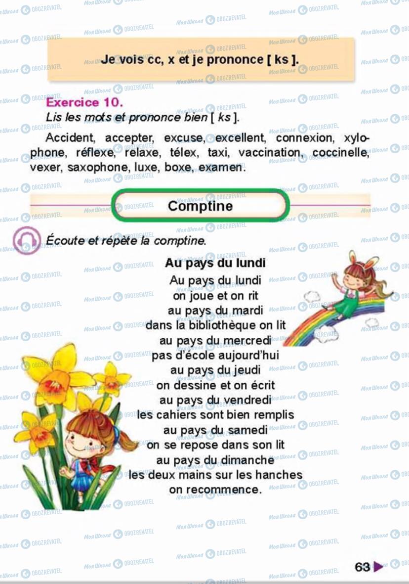 Підручники Французька мова 4 клас сторінка 63