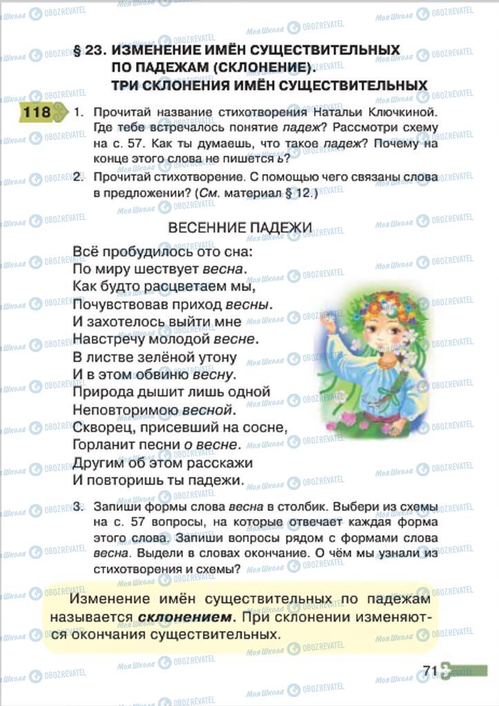 Підручники Російська мова 4 клас сторінка 71