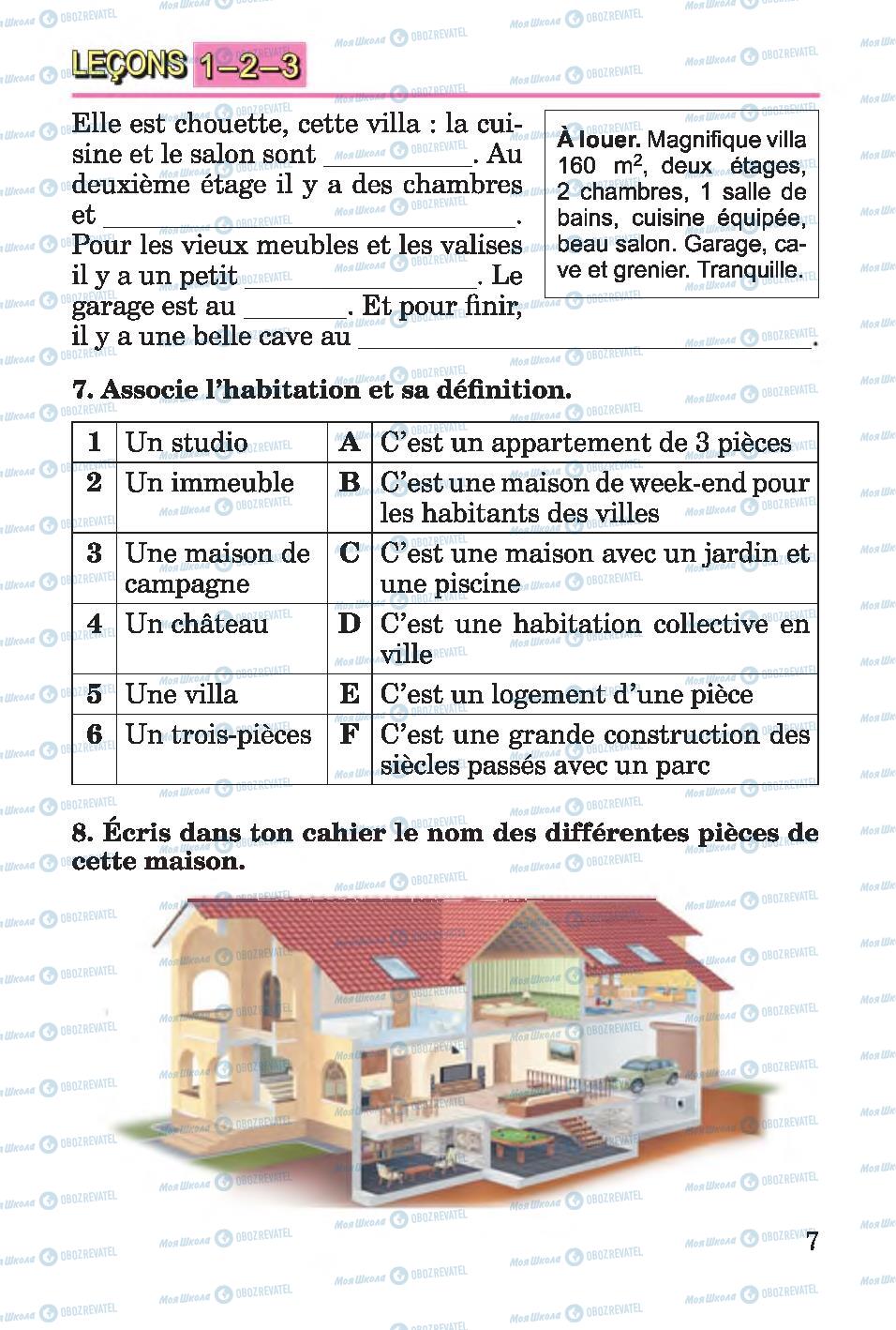 Підручники Французька мова 4 клас сторінка 7