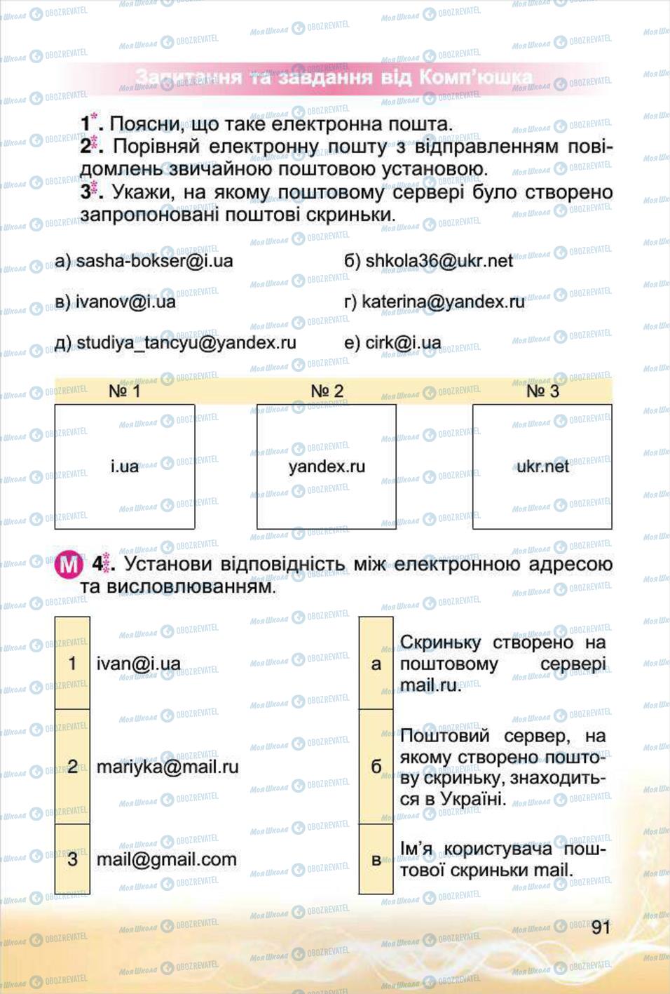 Підручники Інформатика 4 клас сторінка 91