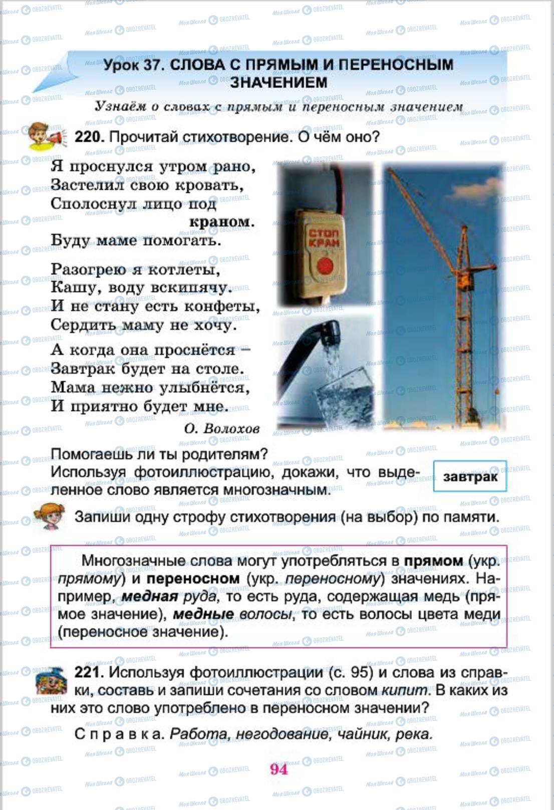 Учебники Русский язык 4 класс страница 94