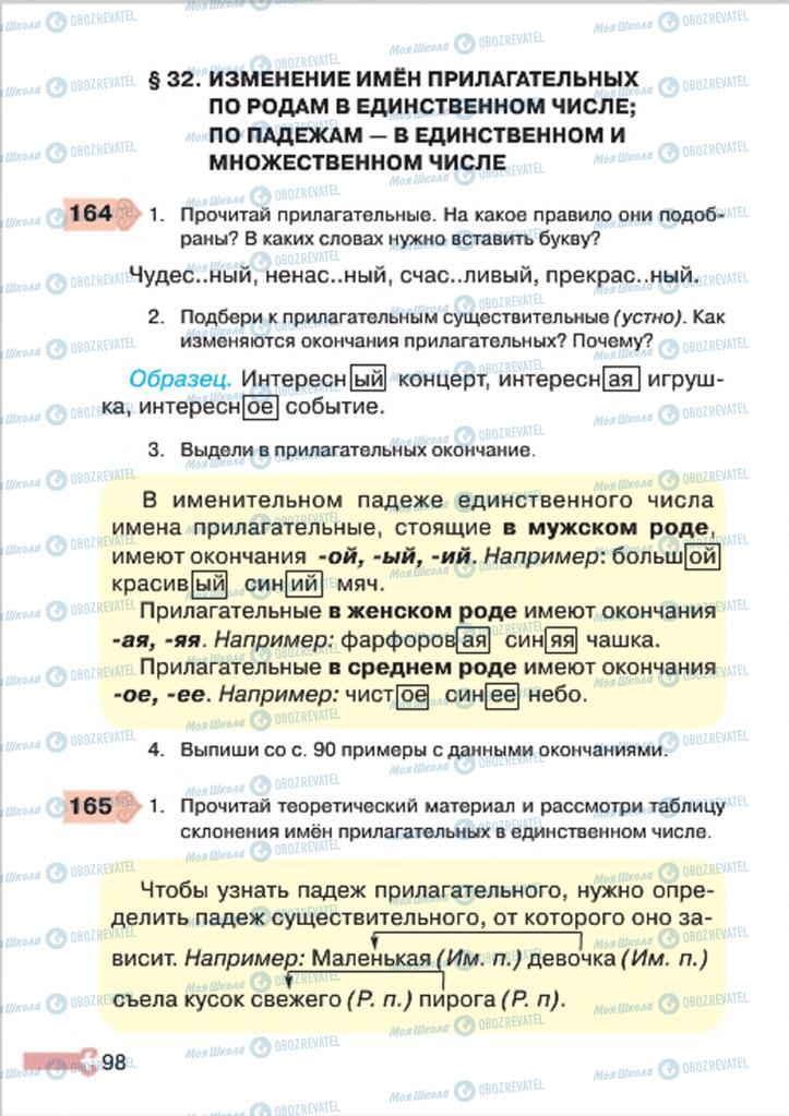 Учебники Русский язык 4 класс страница 98