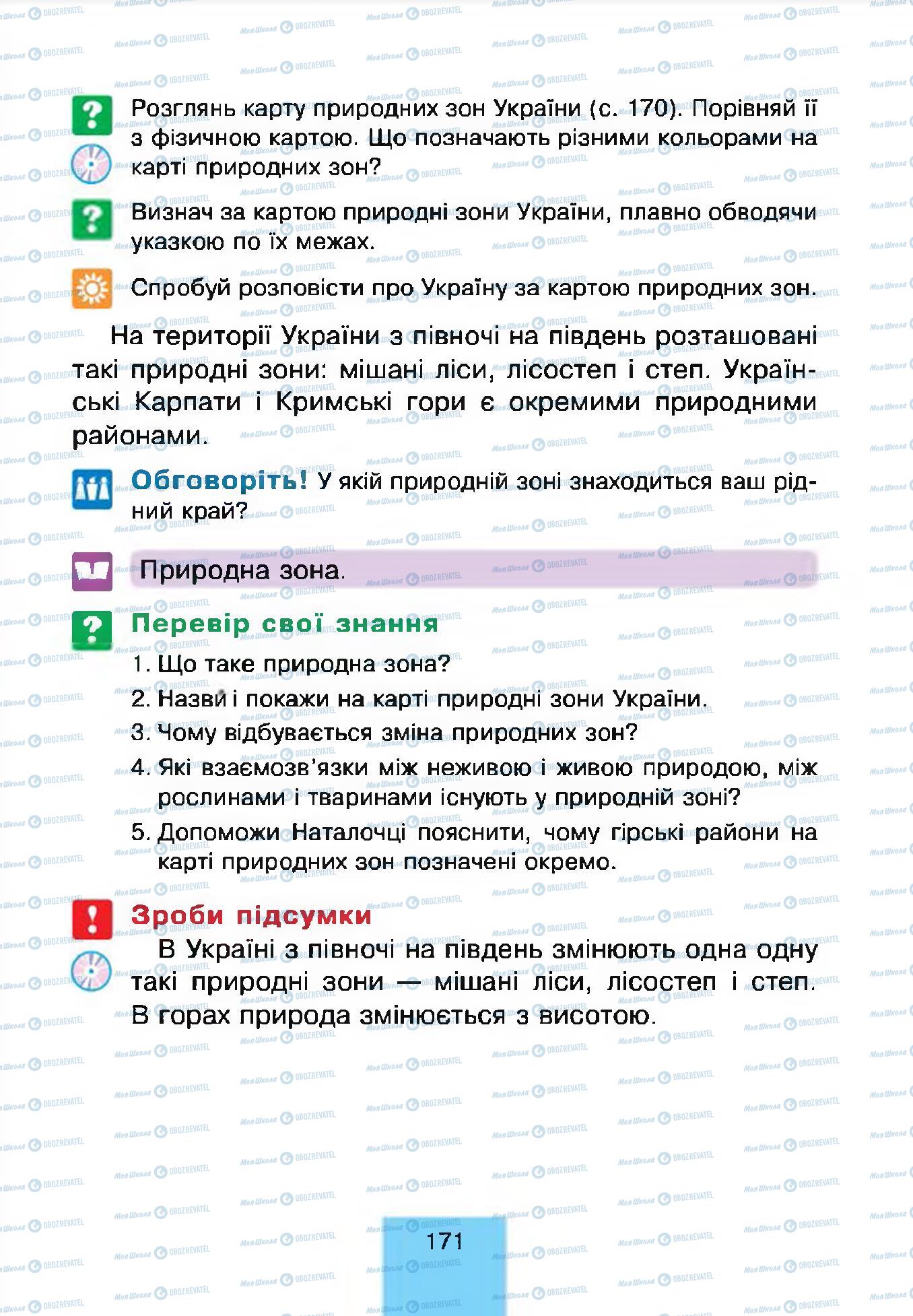 Підручники Природознавство 4 клас сторінка 171