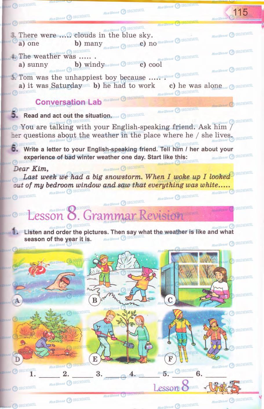 Підручники Англійська мова 5 клас сторінка 115
