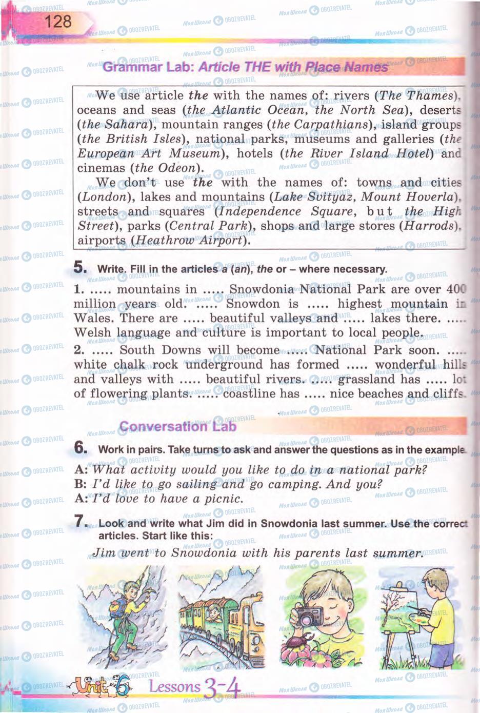 Підручники Англійська мова 5 клас сторінка 128