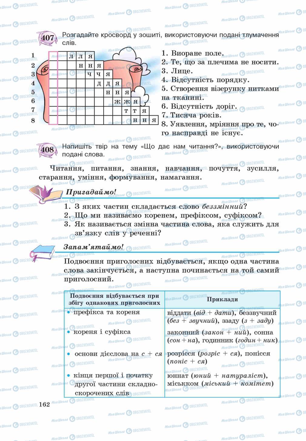 Учебники Укр мова 5 класс страница 162