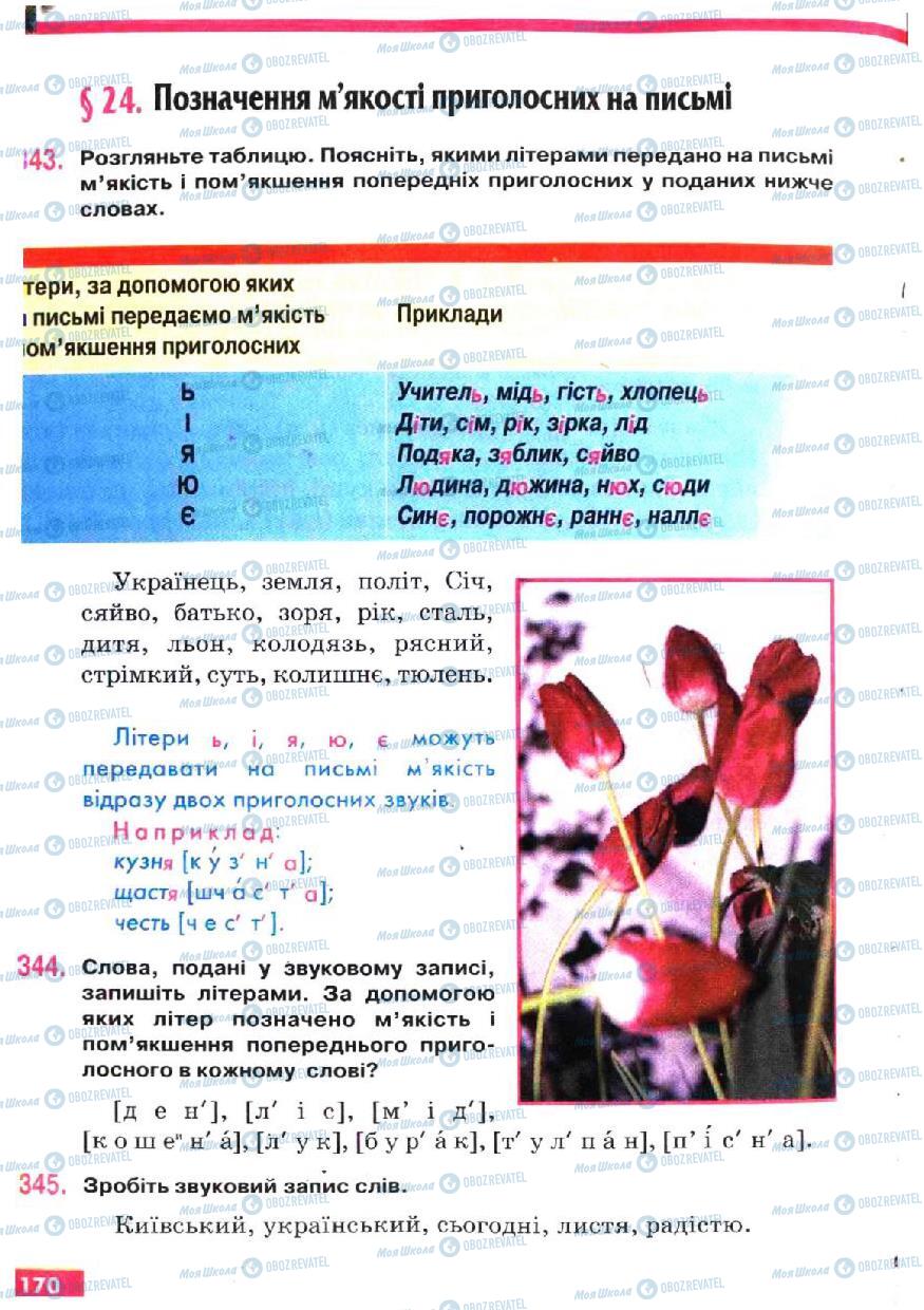Підручники Українська мова 5 клас сторінка 170