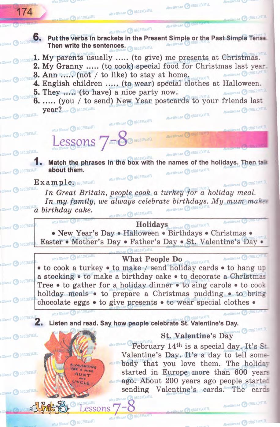 Підручники Англійська мова 5 клас сторінка 174