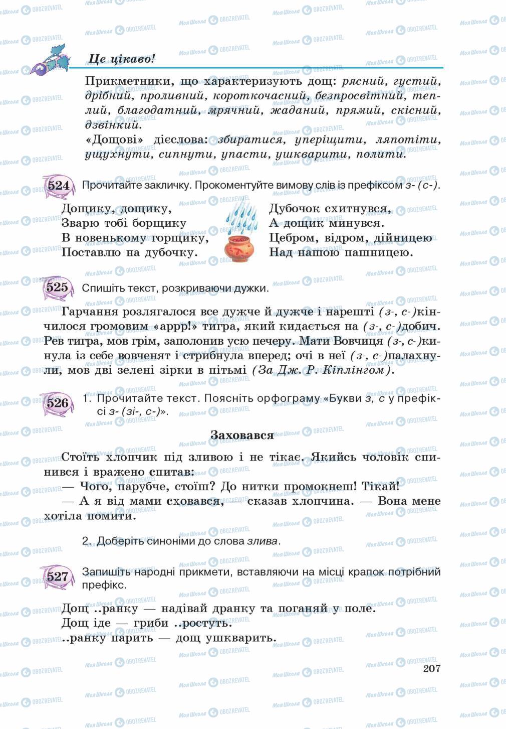 Підручники Українська мова 5 клас сторінка 207