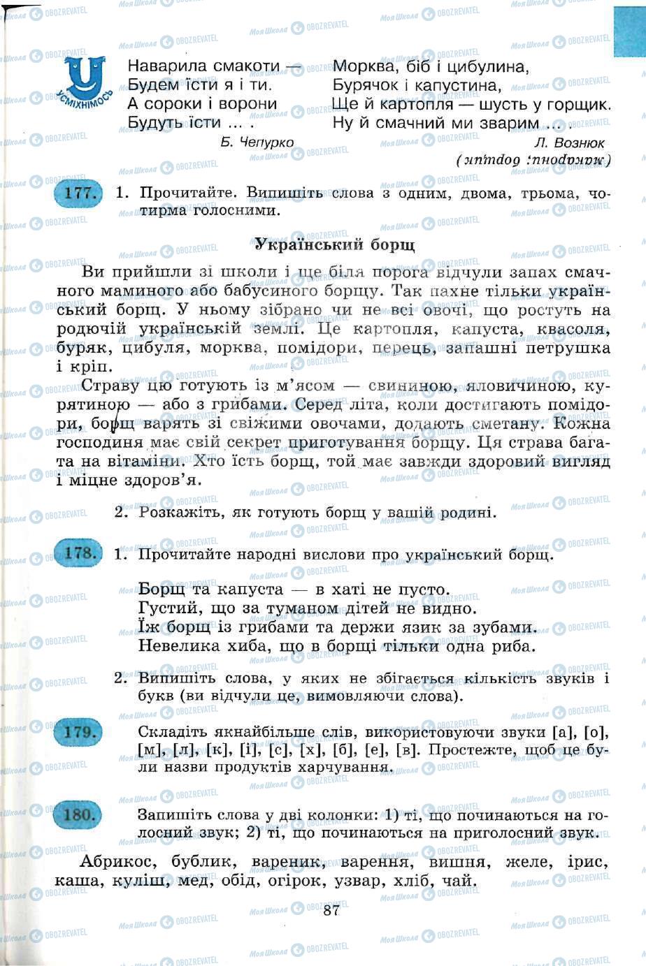 Підручники Українська мова 5 клас сторінка 87