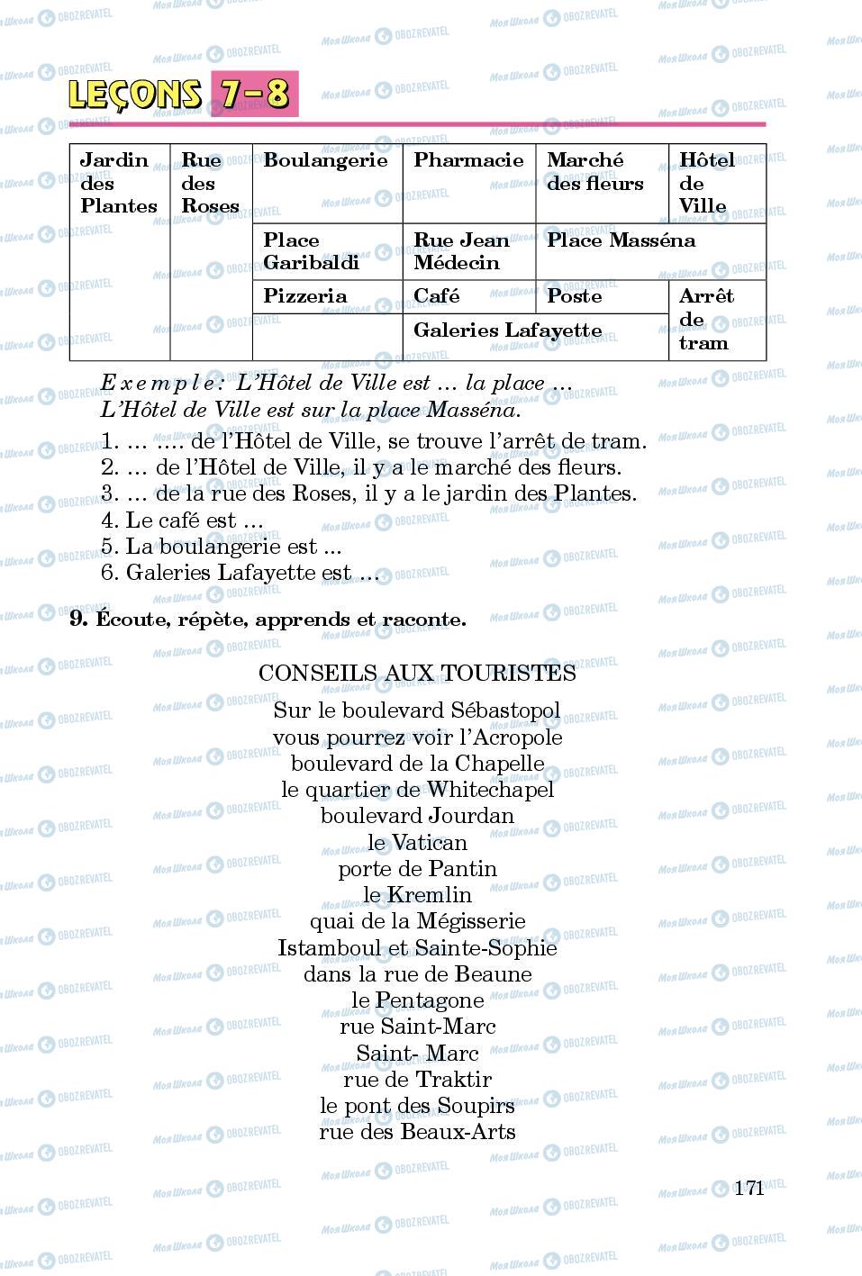 Підручники Французька мова 5 клас сторінка 171