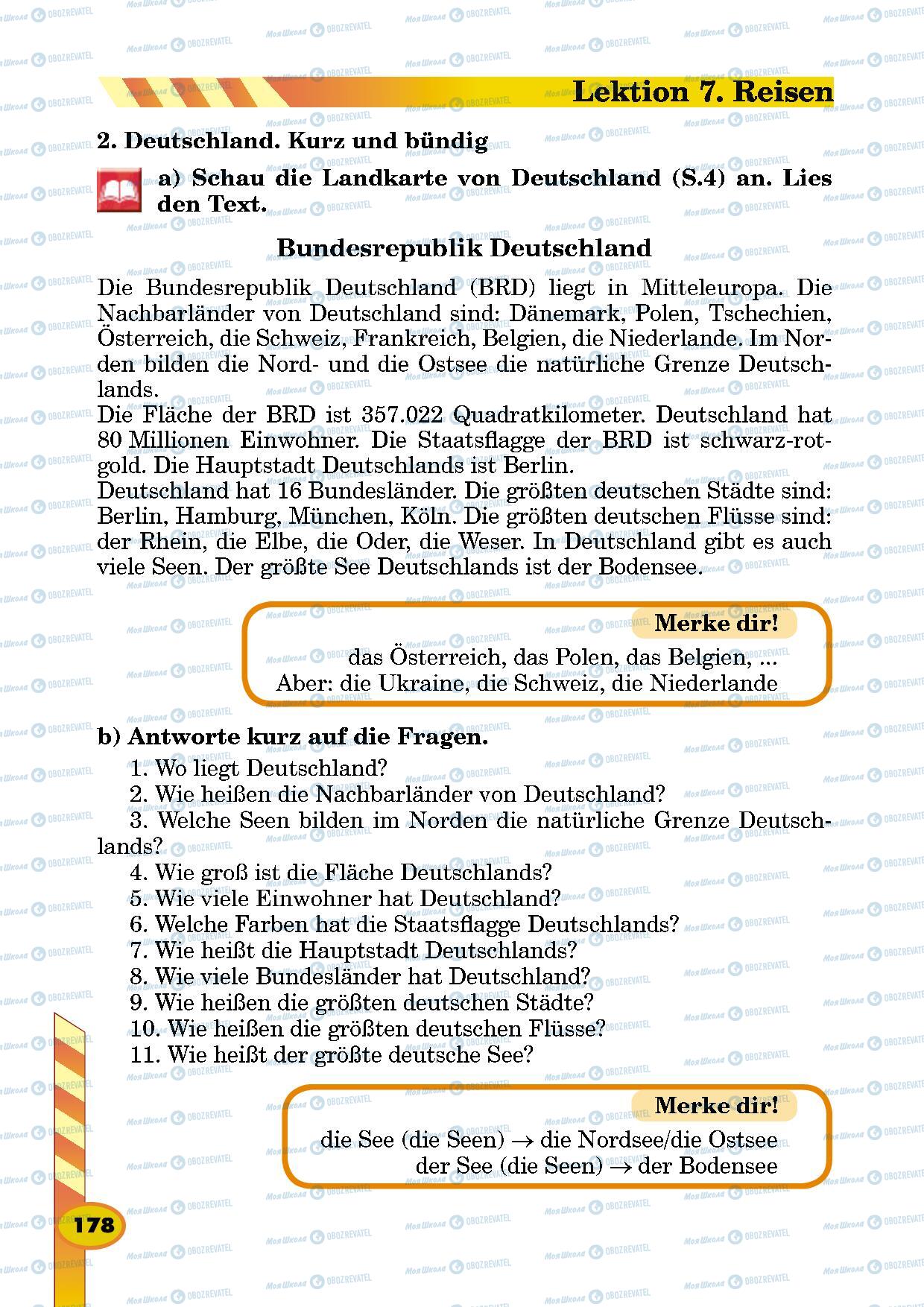 Підручники Німецька мова 5 клас сторінка 178