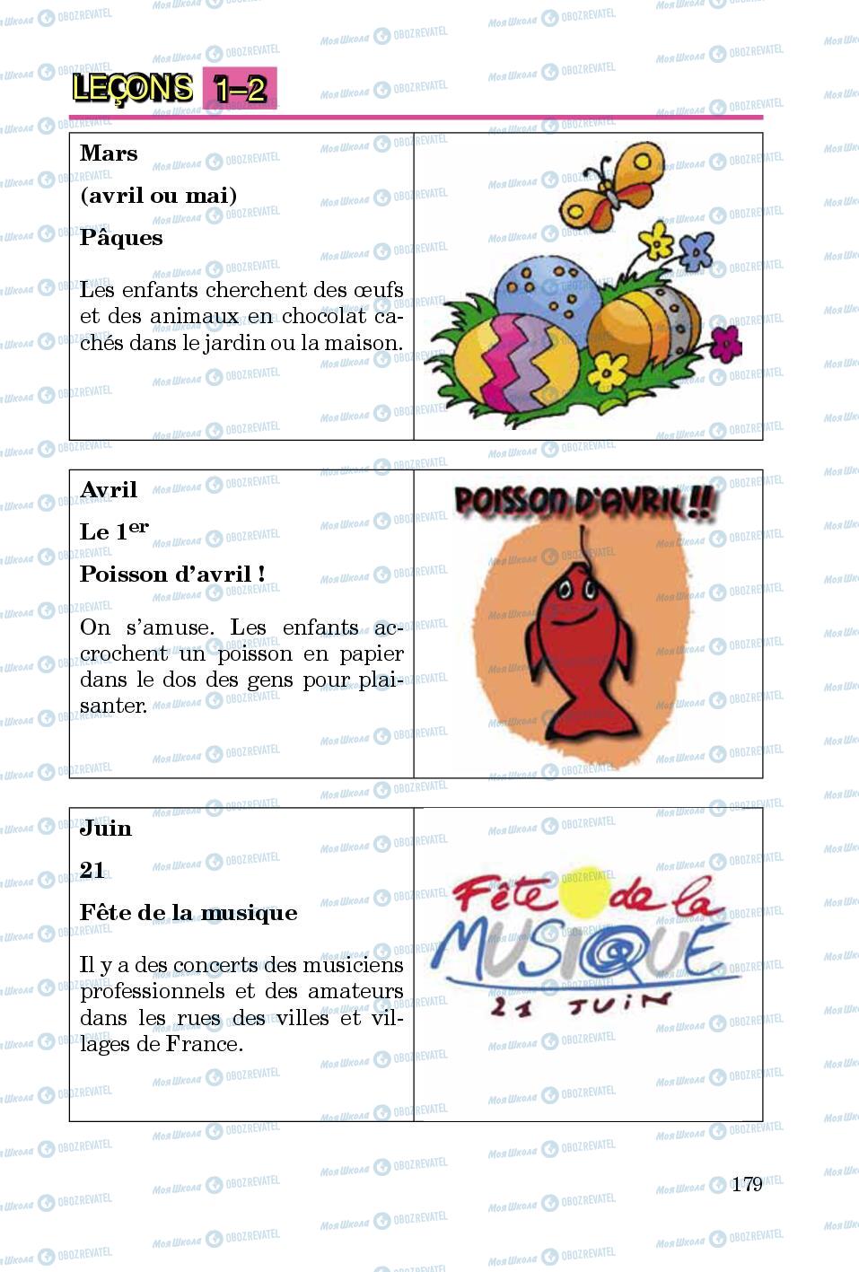 Підручники Французька мова 5 клас сторінка 179
