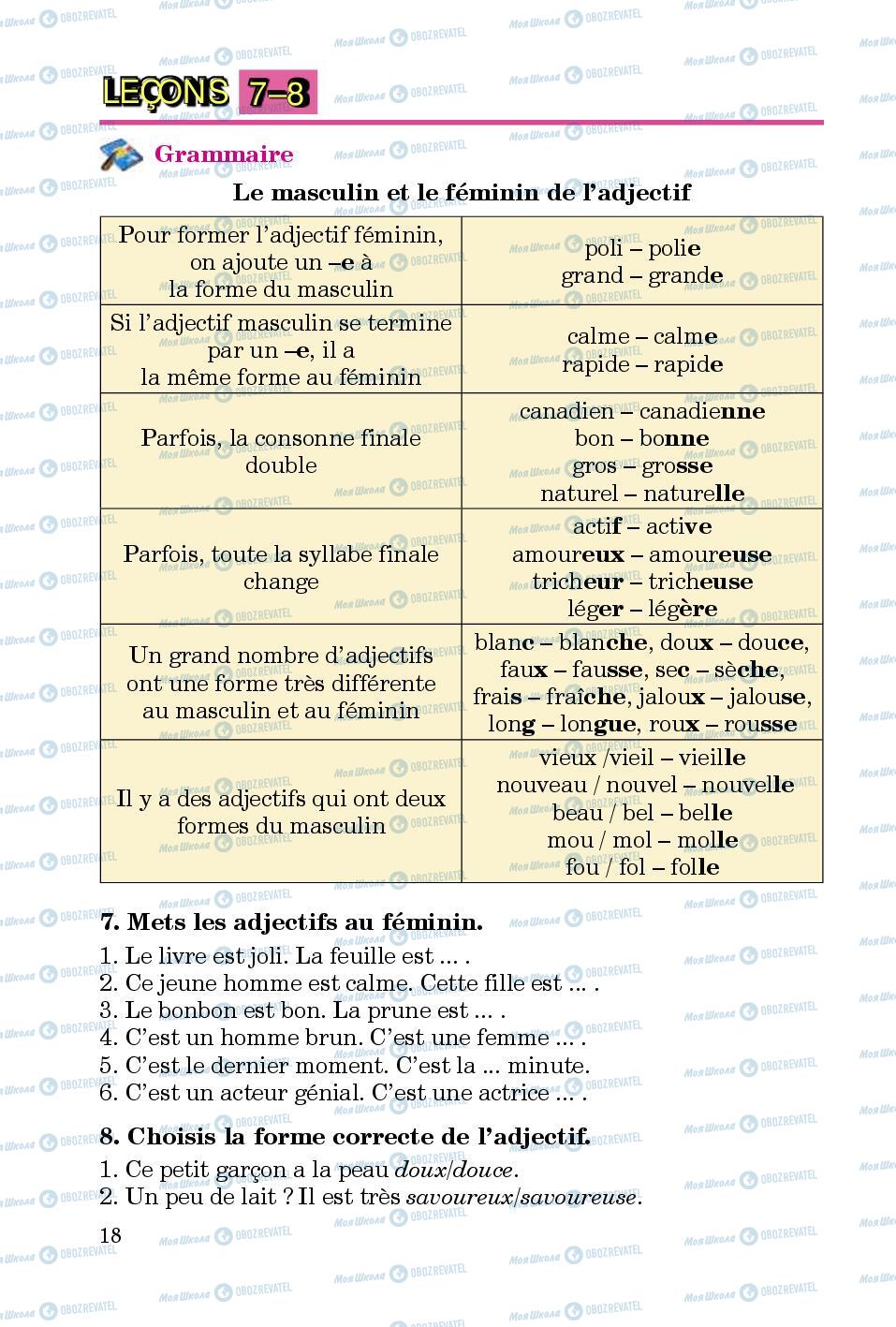 Підручники Французька мова 5 клас сторінка 18
