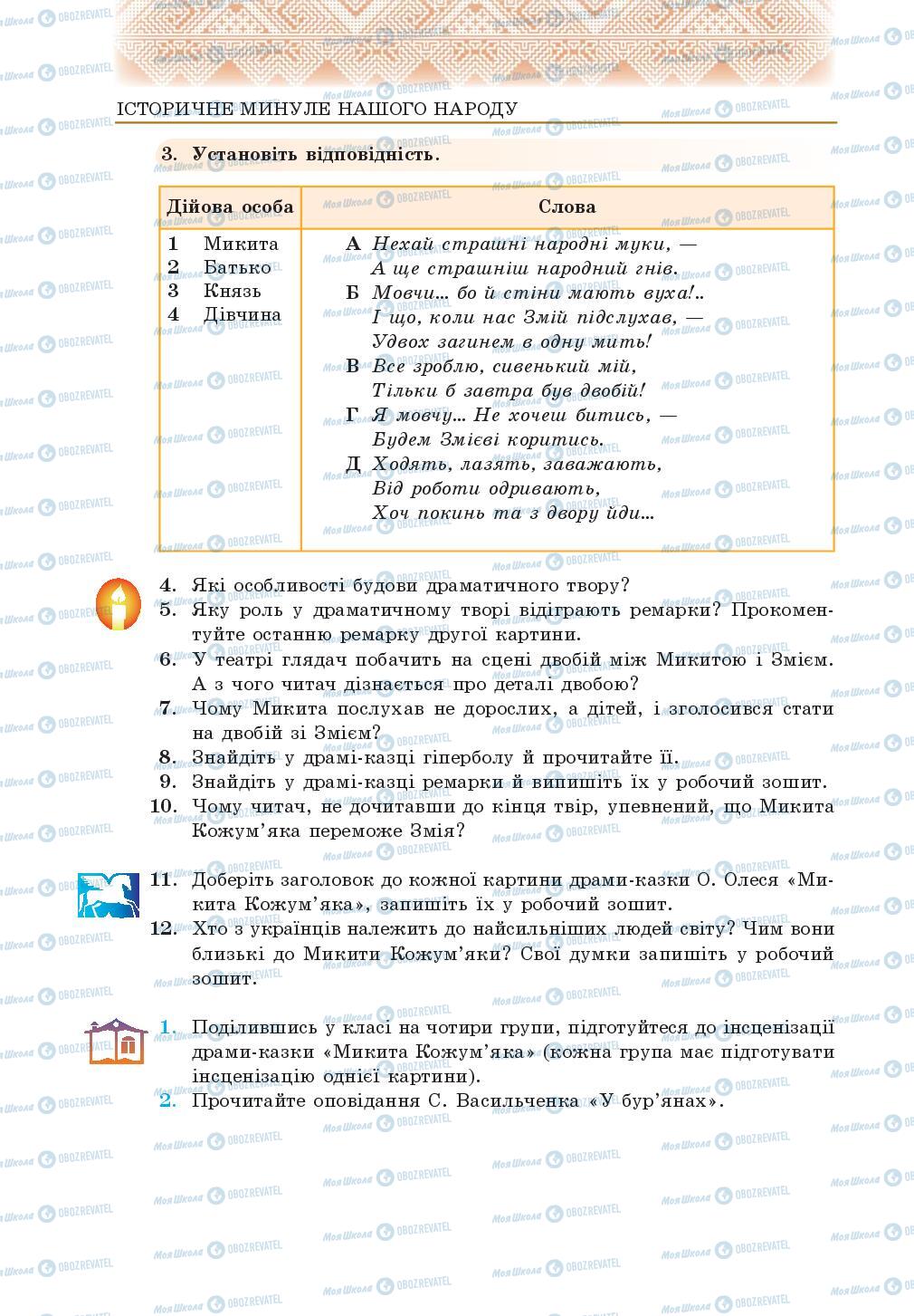 Підручники Українська література 5 клас сторінка 194