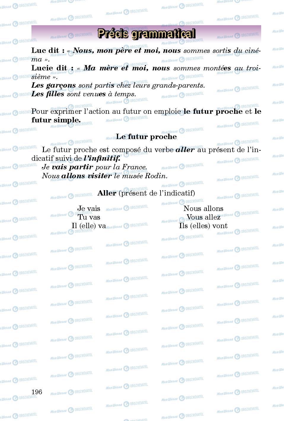 Підручники Французька мова 5 клас сторінка 196
