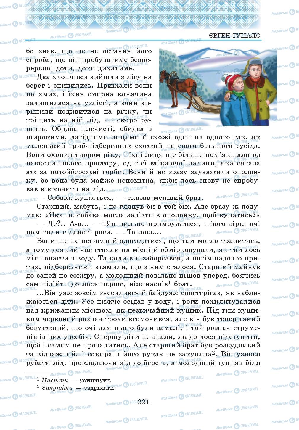 Підручники Українська література 5 клас сторінка 221